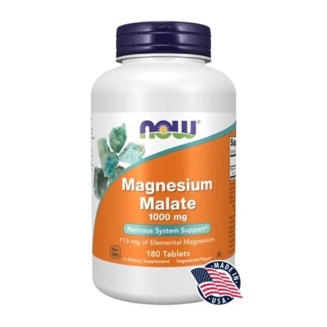 Magnésium Malate 1000mg 180 Tabs – NOW Foods