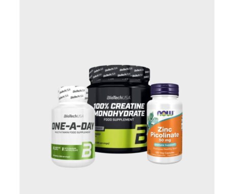 Creatine BioTech 500g + One a day + Zinc picolinate 120caps