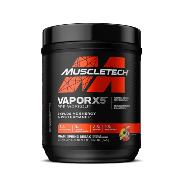 VaporX5® Pre-Workout Muscletech 272g – 30 Scoops